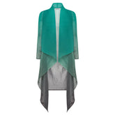 ALQUEMA |  COLLARE COAT & DRESS - VIVID GREEN TO SHADOW